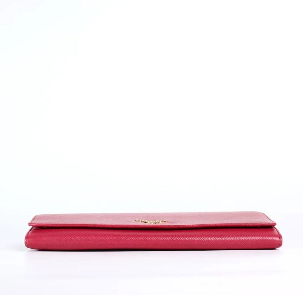 Prada Saffiano Leather Wallet On Chain Pink image 2